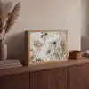 Bloemen - Winter - Wit - Sneeuw - Beige Light Box met batterij (Wandlamp) middel -sfeer2