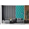 Patroon - Ruiten - Blauw fotobehang vinyl groot 64 -bank