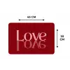 Love - Spiegeling - Rood Placemat vinyl groot -specs