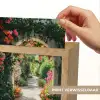 Doorkijk - Bloemen - Natuur - Bloementuin Light Box met kabel (Wandlamp) klein -USP_websiteprintNL