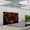 Schotse Hooglander - Koe - Portret - Dieren keuken achterwand spatscherm klein -3d_schuin