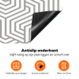 Lijn - Design - Geometrie - Patroon Inductie beschermer vinyl 3mm klein 276 -zzzzzzz-td-onderkant