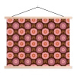 Retro - Madelief - Roze textielposter latten blank klein 122 -3d