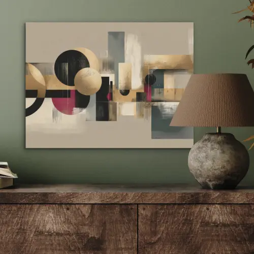 Abstract - Vormen - Beige - Texturen PET vilt klein -sfeer2