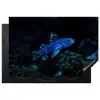 Vis - Stippen - Koraal - Blauw Inductie beschermer vinyl 3mm klein -3d