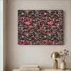 Spat - Abstract - Waterverf - Zacht Textielframe - compleet frame klein 947 -sfeer2
