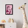 Vintage - Vrouw - Roze fotolijst zwart zonder passe partout klein -usfeer4_kinderkamer