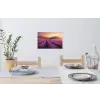 Lavendelveld - Zonsondergang - Paars Muursticker klein -eettafel
