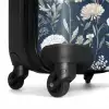 Bloemen patroon blauw NBS - Handbagage koffer - Volwassenen Unisex middel -wiel