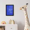 Blauw - I am that woman - Sierlijk - Minimalistisch fotolijst zwart zonder passe partout klein -usfeer4_kinderkamer