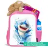 Haai - Tanden - Water Kinderrugzak - Roze middel -inhoud_NL