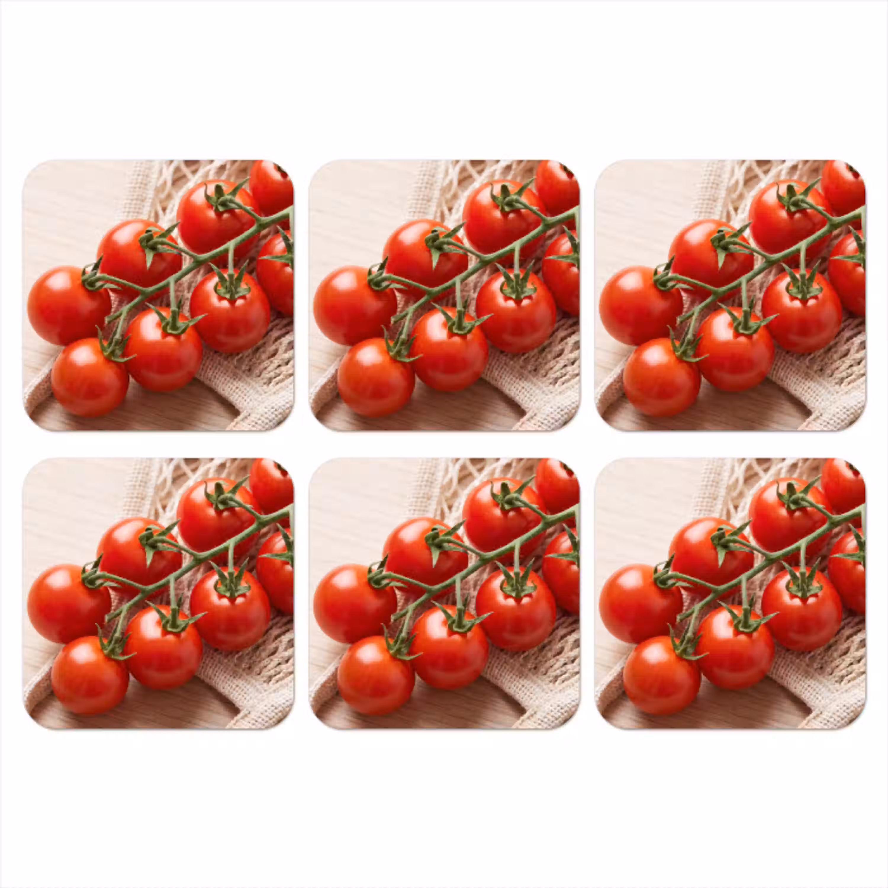 Tomaten - Vers - Eten onderzetter kurk middel -3d