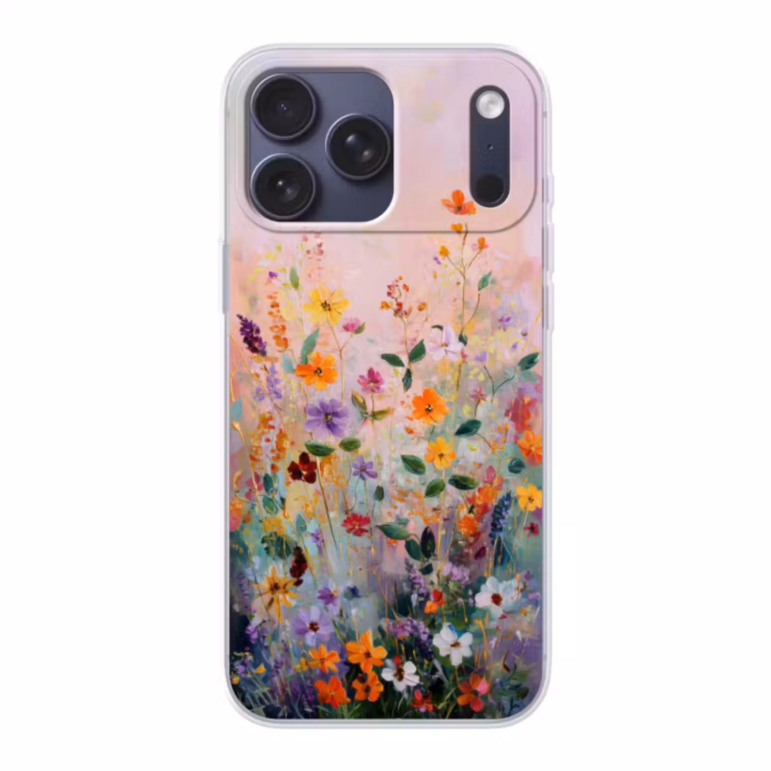 Telefoonhoesje Softcase - Schilderij - Bloemen - Abstract - Kleurrijk