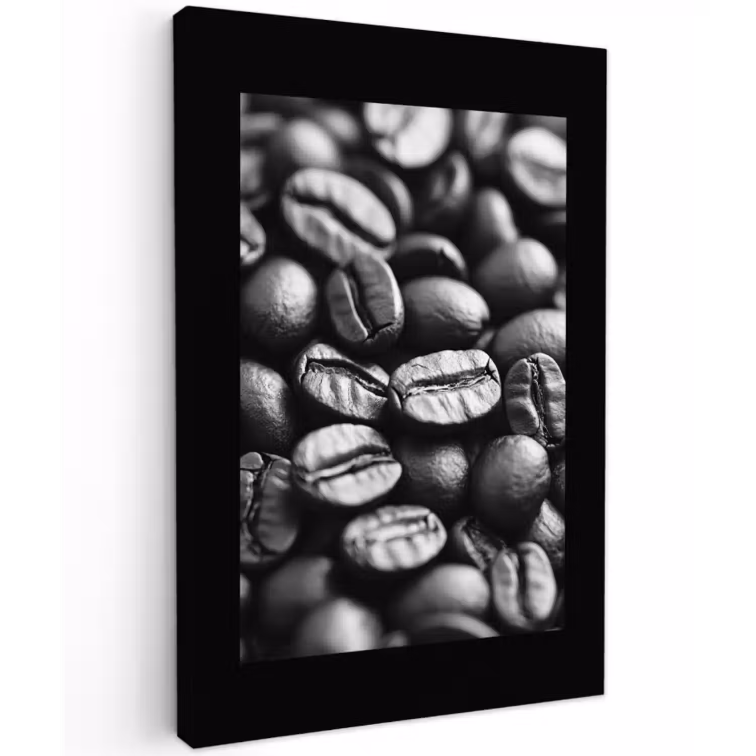 Leinwandbild - Kaffeebohnen - Schwarz - Vintage