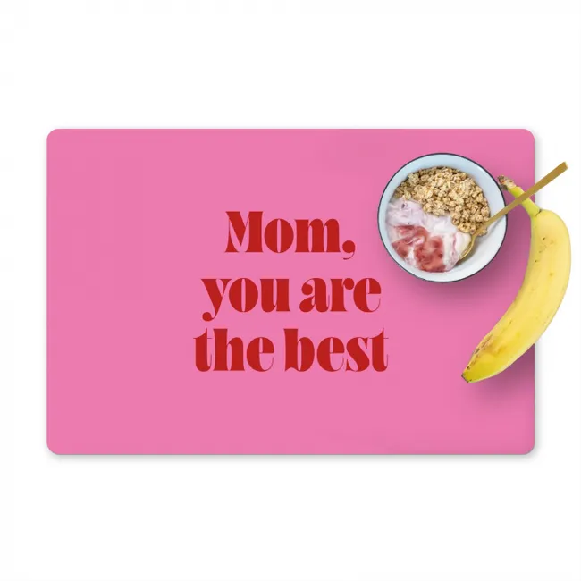 Moeder - Boodschap -Roze Placemat vinyl groot -zzzproduct_Kitchenyeah-website