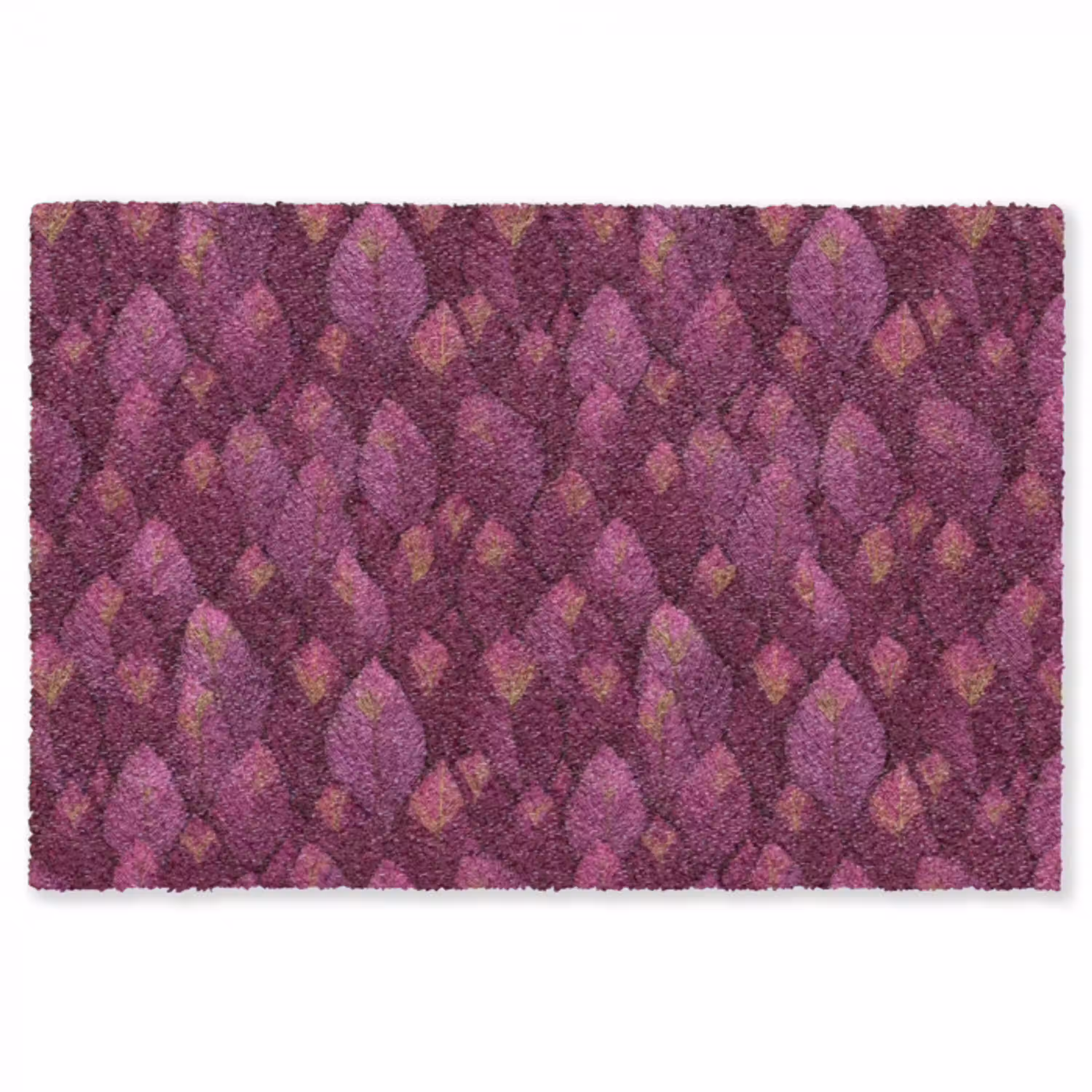 Bladeren - Patroon - Burgundy Vloerkleed Rechthoek klein 1091 -3d
