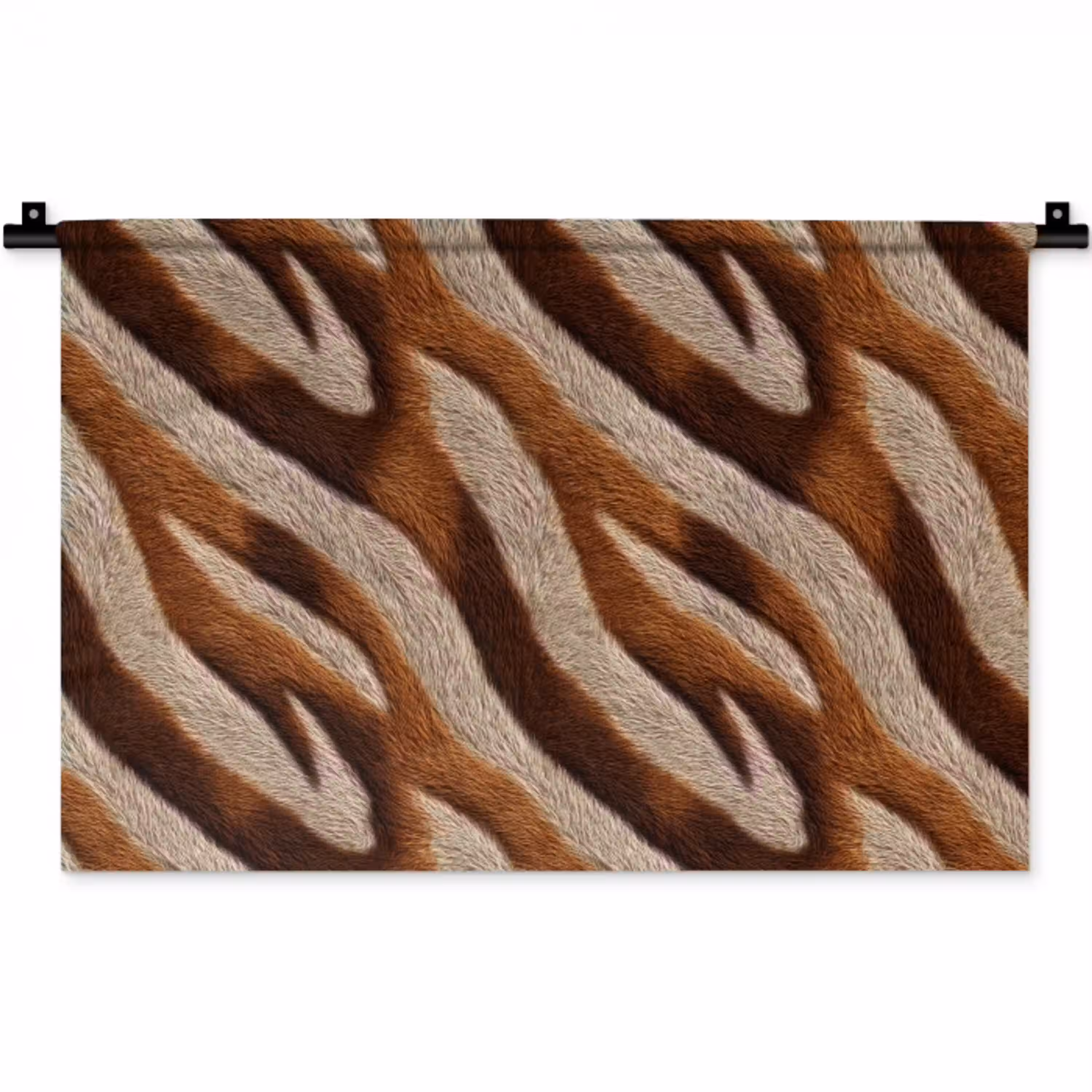 Zebra - Bruin - Patroon Wandkleed katoen klein 269 -zz3d