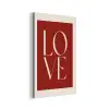 Love - Rood - Minimalistisch aluminium wit klein -3d