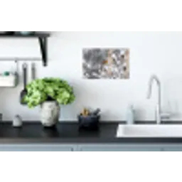 Roodborstje - Gedroogde bloem - Sneeuw - Winter - Vertederend Muursticker klein -keuken