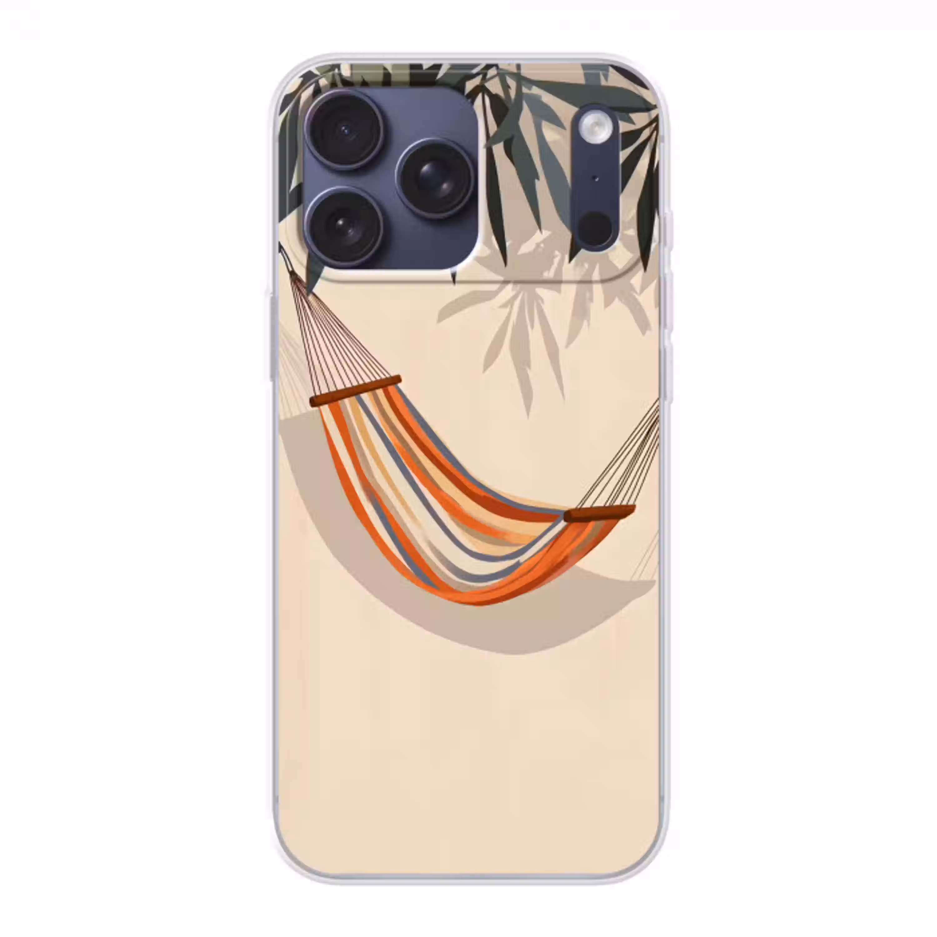Hangmat - Kleurrijk - Bladeren - Schaduw Telefoonhoesje iPhone 17 Pro Max klein -3d