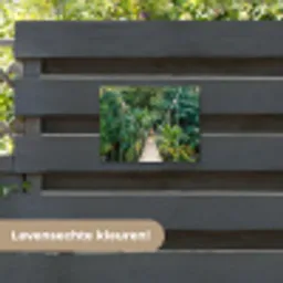Touwbrug in het Tropisch Woud tuinposter los doek klein -sfeer3