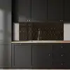 Bloemen - Goud - Hexagon keuken achterwand 2 middel 871 -sfeer1