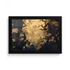 Bloemen - Takken - Goud - Sierlijk fotolijst zwart zonder passe partout klein -3d