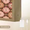 Geometrisch - Bloemen - Kleurrijk Light Box met batterij (Wandlamp) middel 907 -USP_websiteoplaadbaarNL