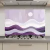 Golven - Heuvels - Abstract - Paars keuken achterwand spatscherm klein -3d_website