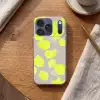Bladeren - Neon - Geel - Lijnen Telefoonhoesje iPhone 17 Pro klein -sfeer1