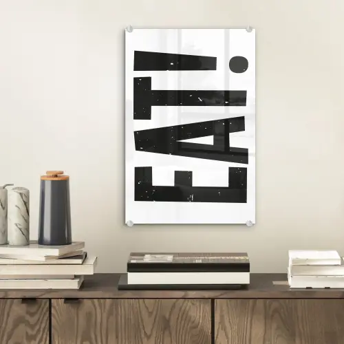 Decoratie - Eten - Zwart - Wit plexiglas 5mm klein -sfeer1