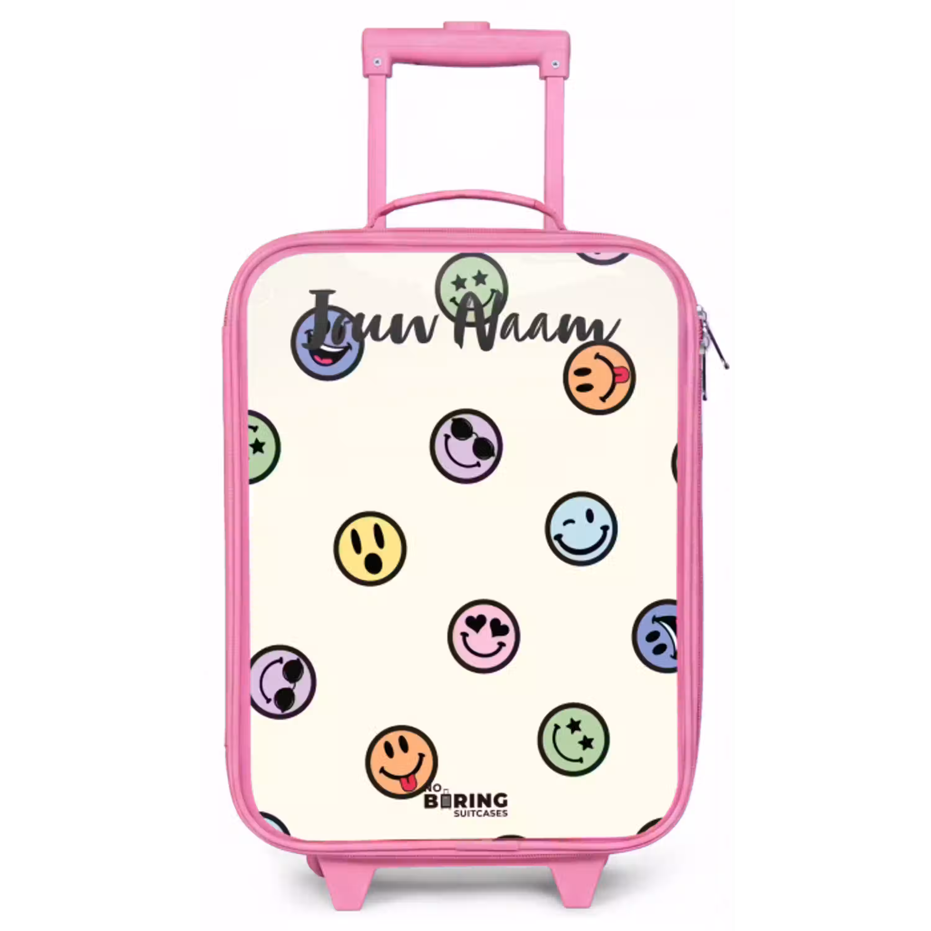 Speelse smiley-mix Kinderkoffer - Roze klein -zz3dotto