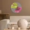 Planten - Anthurium - Groen - Roze Akoestische PET Vilt - Rond klein -sfeer1
