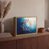 Zee - Vissen - Kleurrijk - Dynamisch Light Box met batterij (Wandlamp) middel -sfeer2