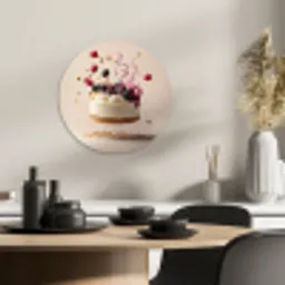 Cheesecake - Eten - Roze - Taart KitchenYeah - Keuken - Wandcirkel Forex klein -sfeer2