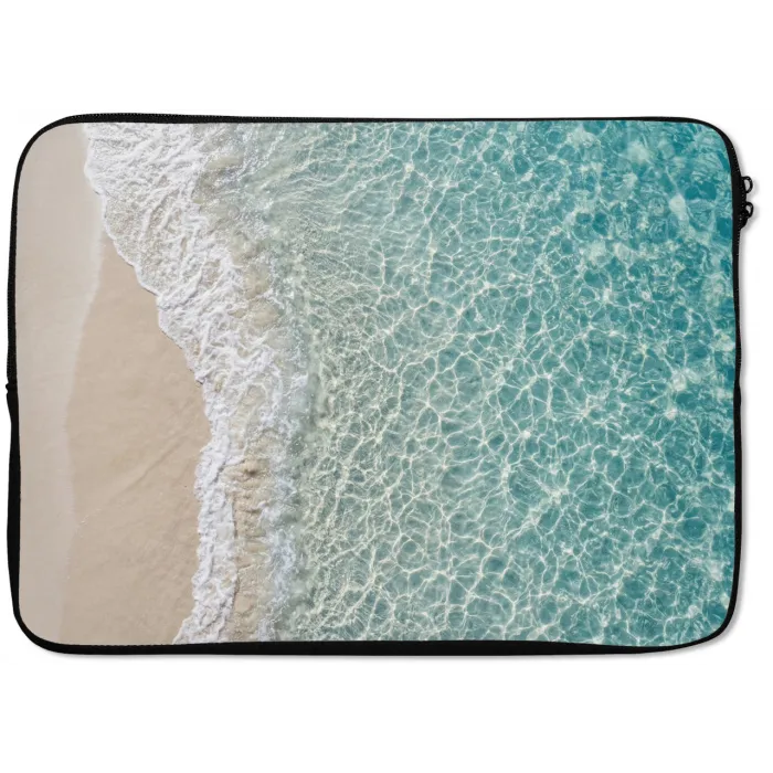 Kust - Zand - Blauw laptophoes neopreen klein -zkaufland3dotto