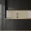 Taupekleur - Gewolkt textuur - Natuurlijk keuken achterwand 2 middel 871 -sfeer1