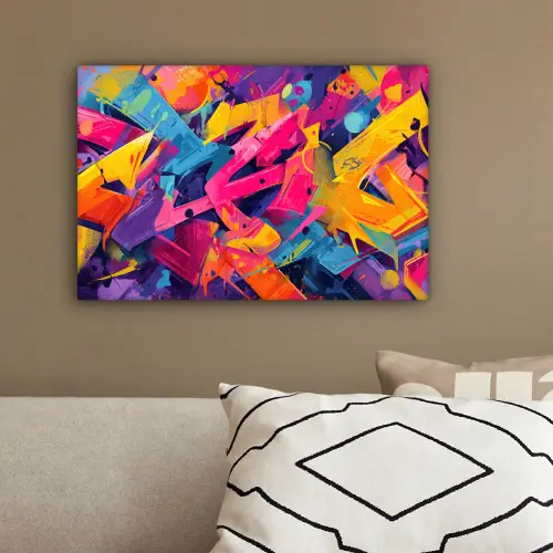 Abstract - Vormen - Kleurrijk canvas 2cm klein -sfeer3