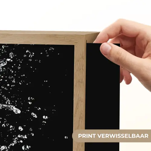 Champagne - Zwart - Spetters - Popping Light Box met batterij (Wandlamp) middel -USP_websiteprintNL