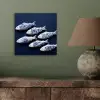 Vissen - Delfts - Blauw - Keramiek aluminium wit klein -sfeer2