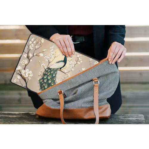 Pauw - Tak - Bloemen laptophoes neopreen klein -tas