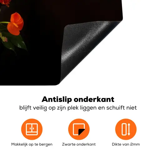 Schaal - Boeket - Bloemen Inductie beschermer vinyl 3mm klein -zzzzzzz-td-onderkant
