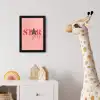 Star girl - Roze - Panter - Ster fotolijst zwart zonder passe partout klein -usfeer4_kinderkamer