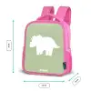 Groen met Triceratops dino Kinderrugzak - Roze middel -productfoto_formaten