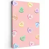 Hart - Snoep - Pastel - Tekst Tuinposter op houten frame 2 cm dik middel -3d
