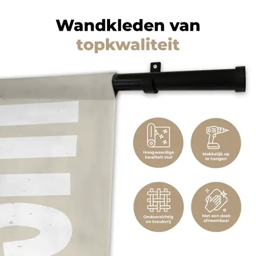 Sushi - Eten - Decoratie - Vintage Wandkleed katoen klein -sfeer2