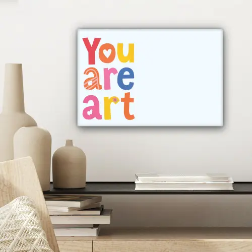 You are art - Kleurrijk - Grafisch canvas 2cm klein -sfeer6