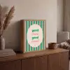 Gestreept - Quote - Ovaal - Roze Light Box met batterij (Wandlamp) middel -sfeer2