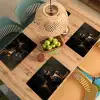 Hert - Zonnebril - Zwart - Pak Placemat vinyl groot -zzsfeer5_Kitchenyeah-website