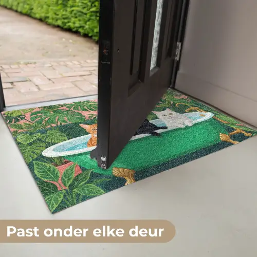 Badkamer - Kattenparade - Kleurrijk Deurmat klein -USP_NL